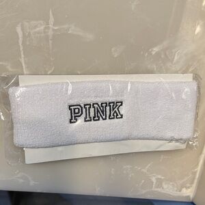 PINK Victoria's Secret White Sweat Headband